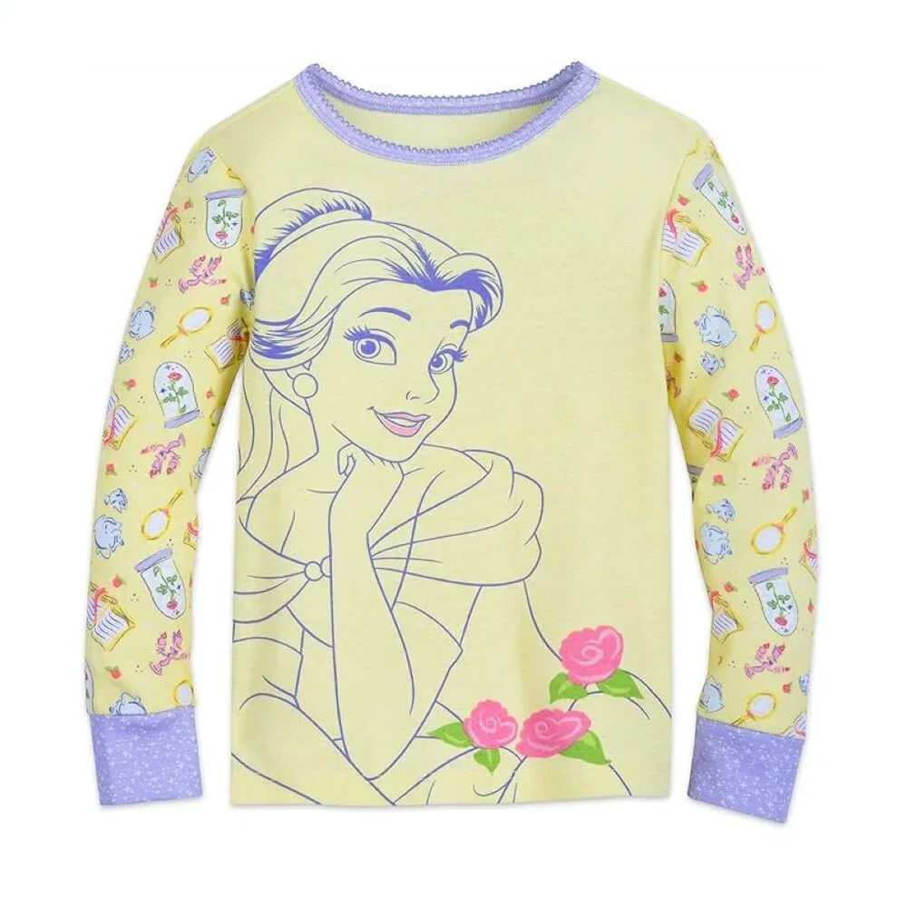Disney Princess Beauty & the Beast Belle PJ PALS for Girls Cotton Pajama Set